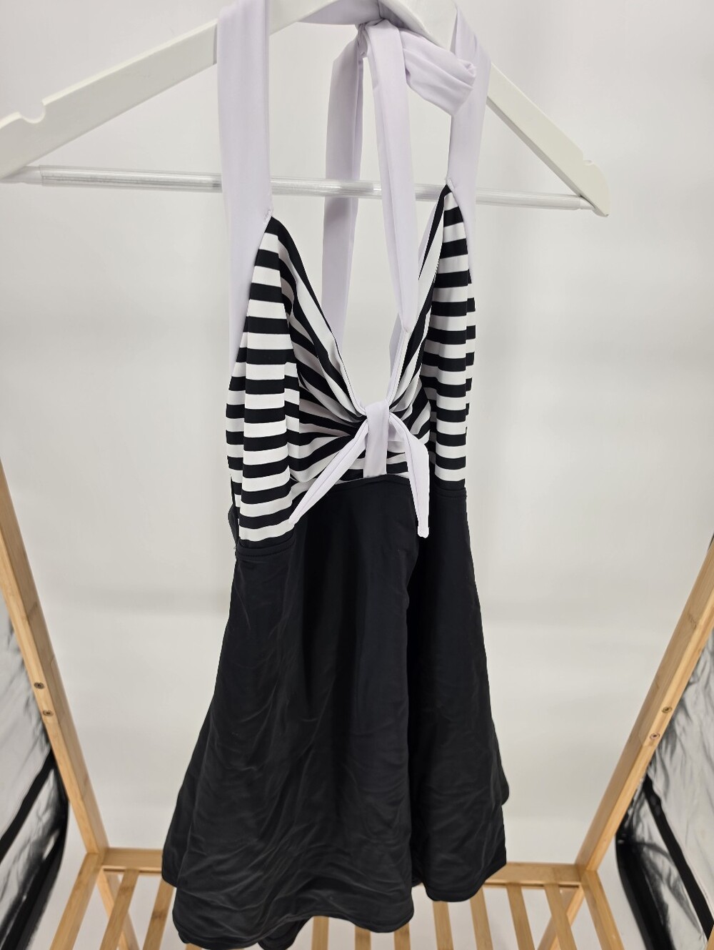 Cocoship Size 14 Black & White Vintage Style Bathing Suit NWOT